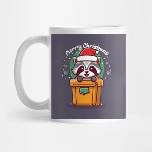 raccoon in a trash bin Mug